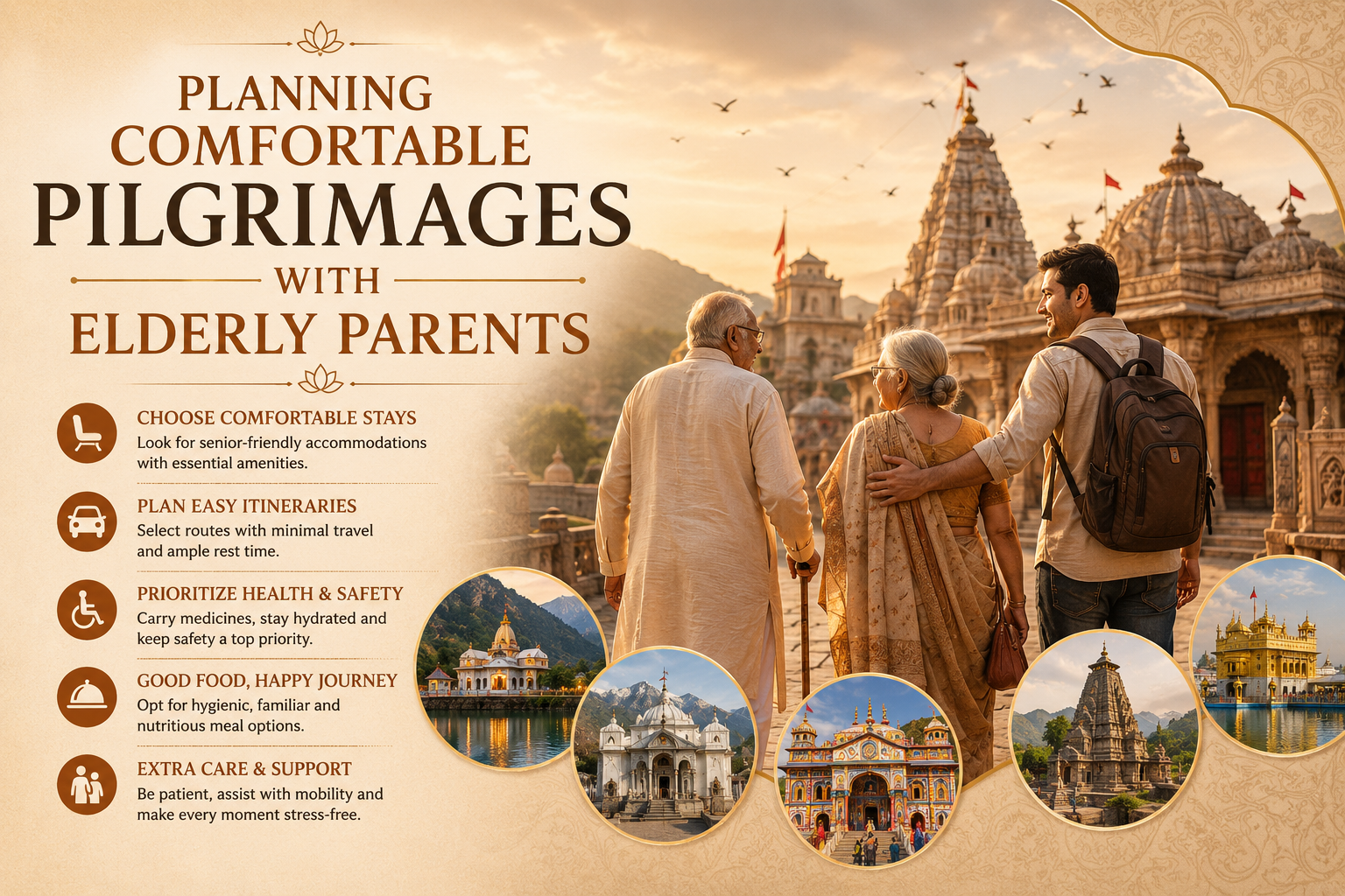 Planning Comfortable Pilgrimages with Elderly Parents