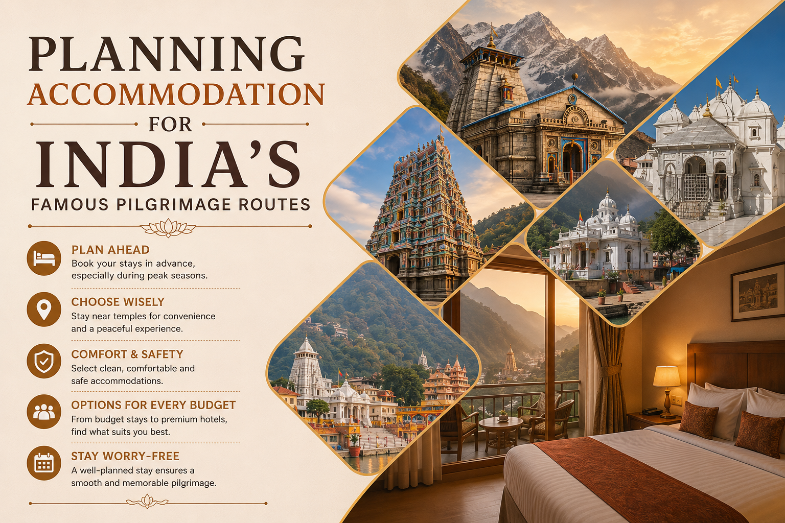 Planning Accommodation for India's Famous Pilgrimage Routes