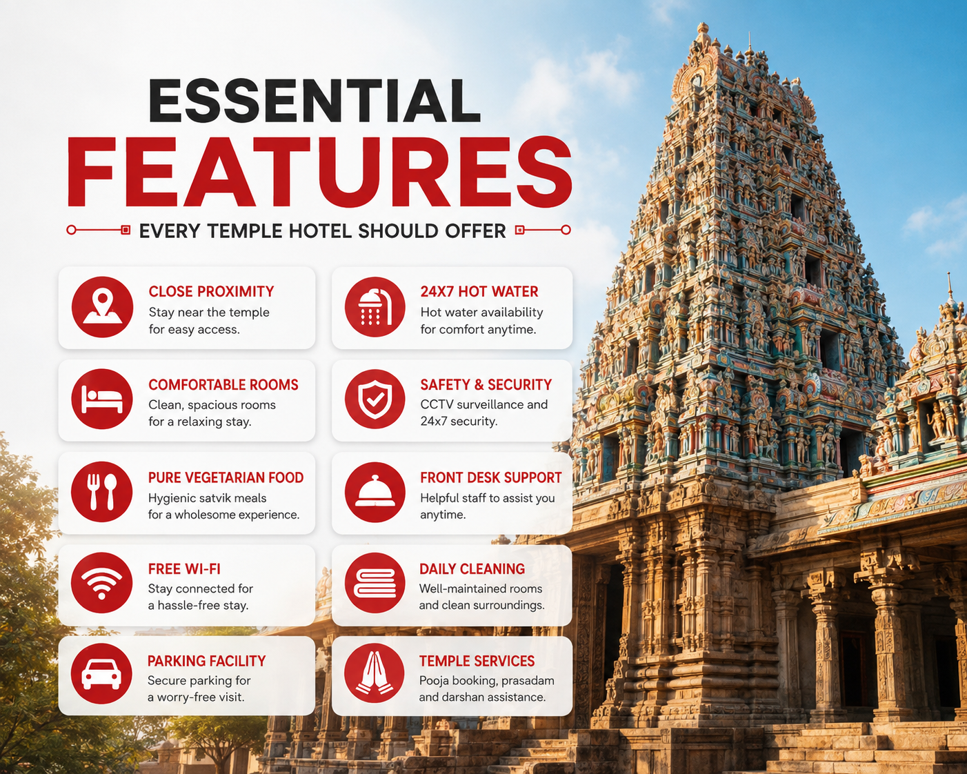 Essential Features Every Temple Hotel Should Offer