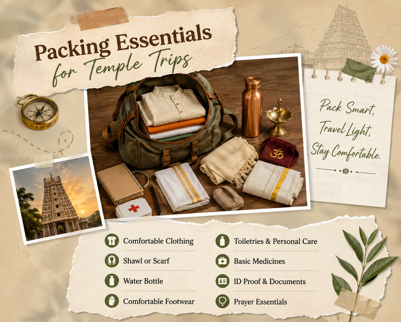 Packing Essentials for Temple Trips