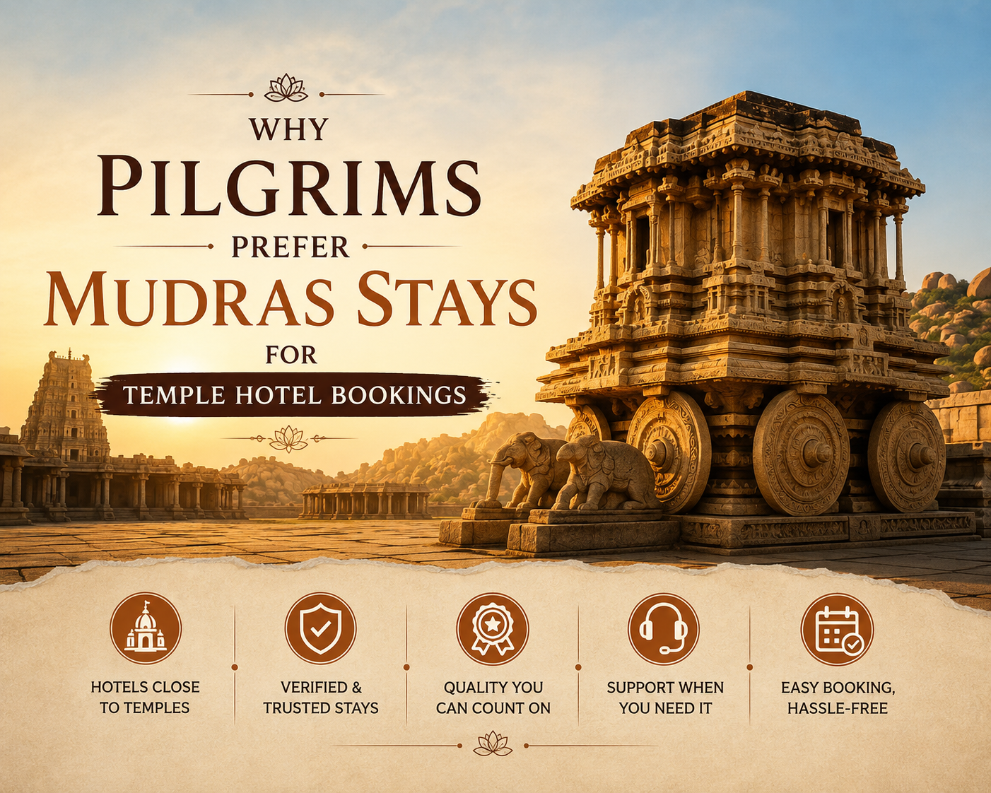 Why Pilgrims Prefer Mudras Stays for Temple Hotel Bookings