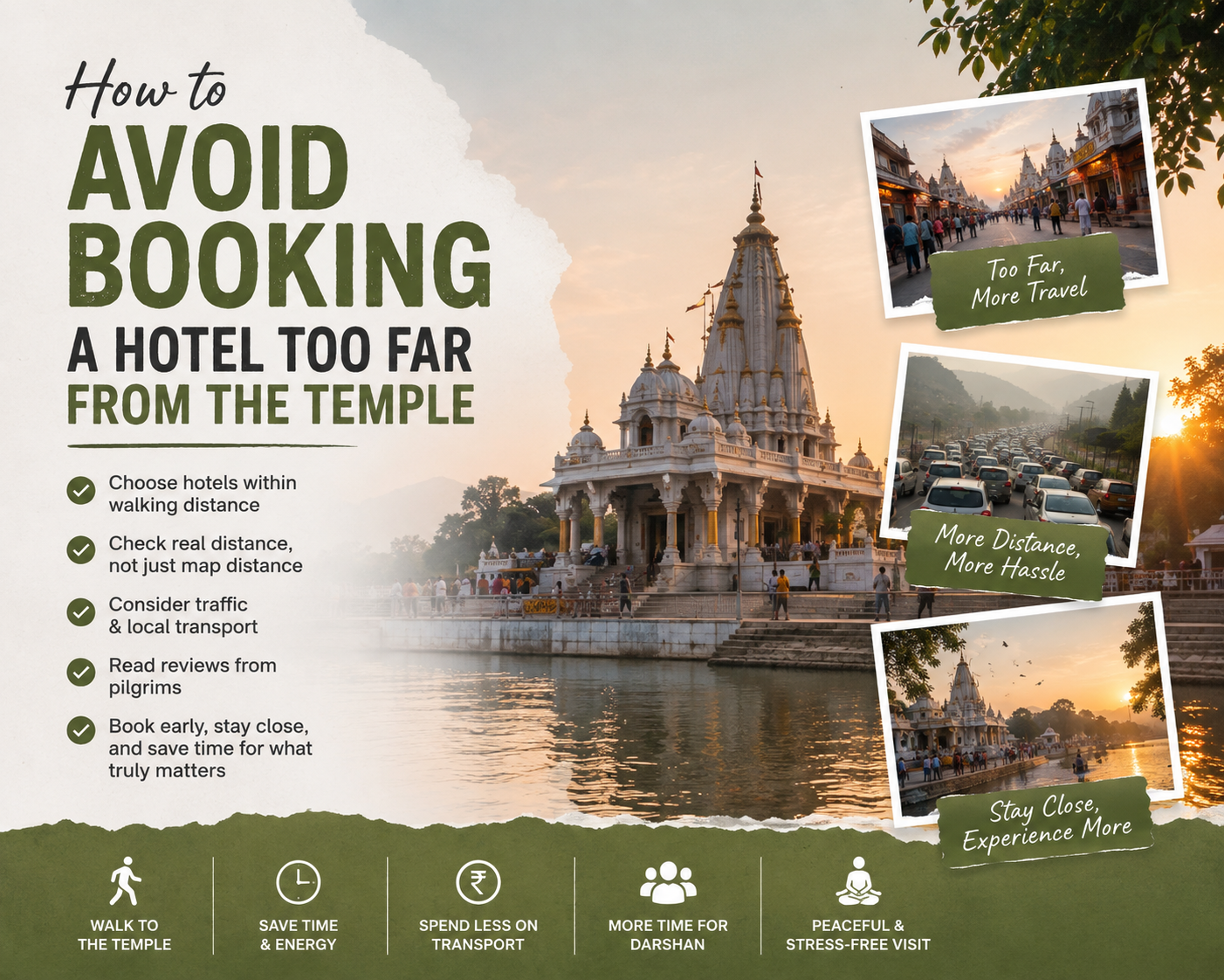 How to Avoid Booking a Hotel Too Far From the Temple