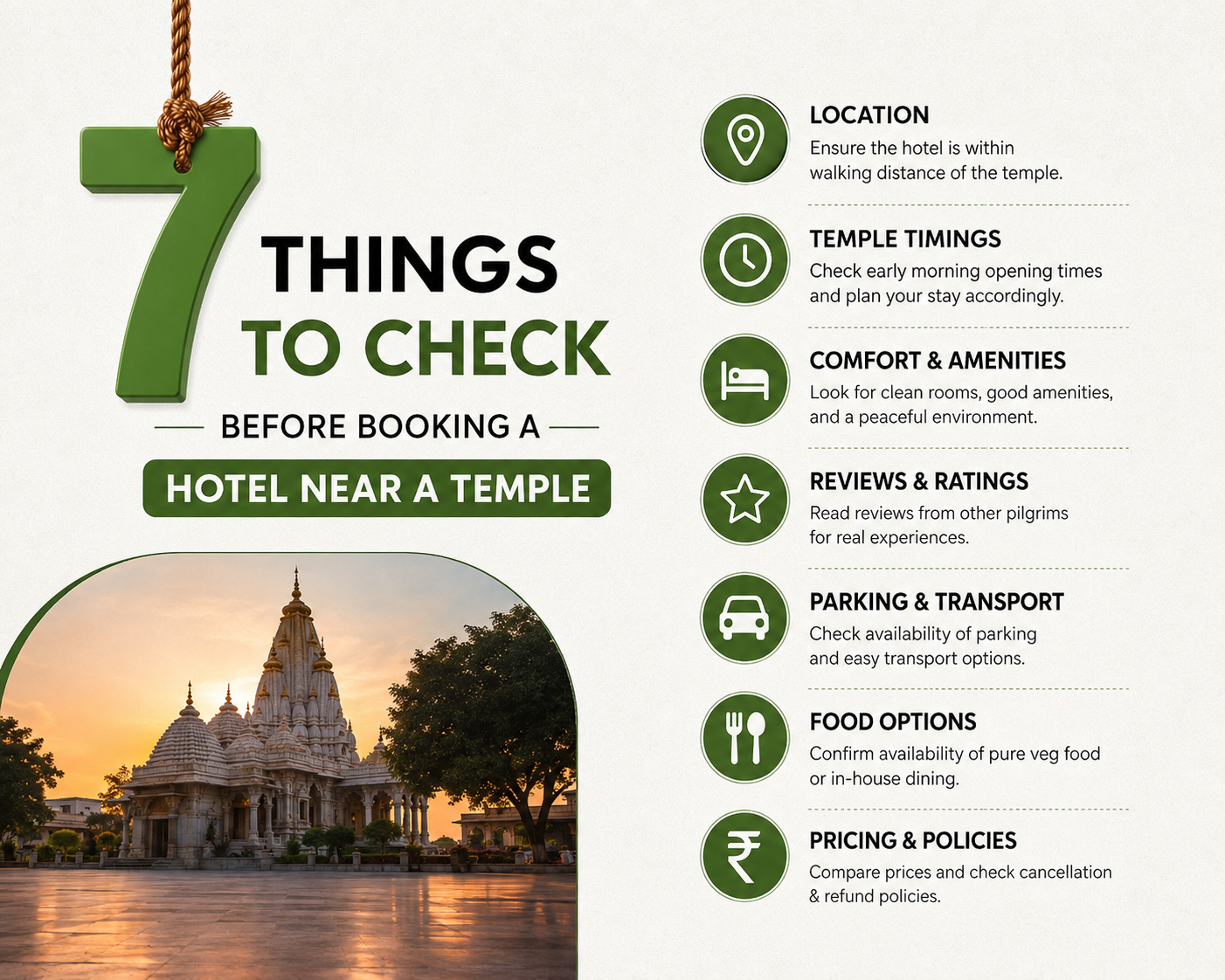 7 Things to Check Before Booking a Hotel Near a Temple