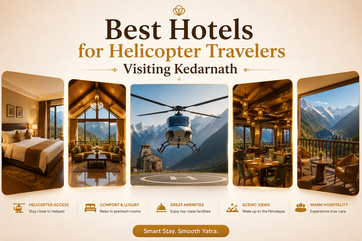 Best Hotels for Helicopter Travelers Visiting Kedarnath
