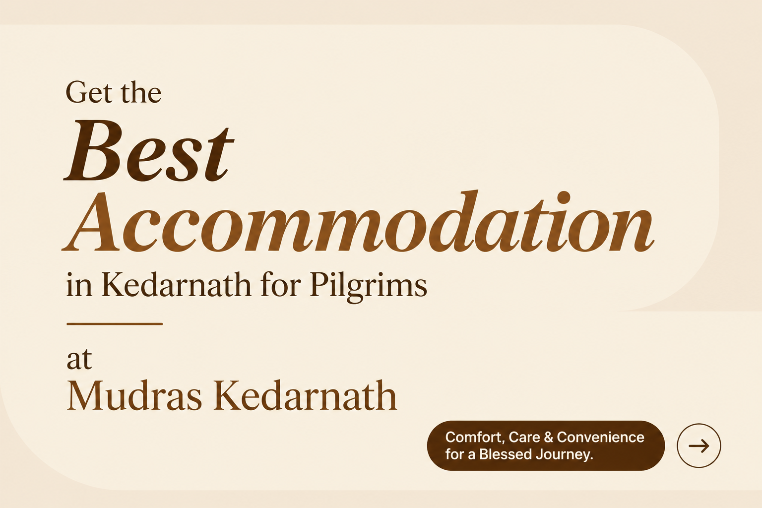 Get the Best Accommodation in Kedarnath for Pilgrims at Mudras Kedarnath