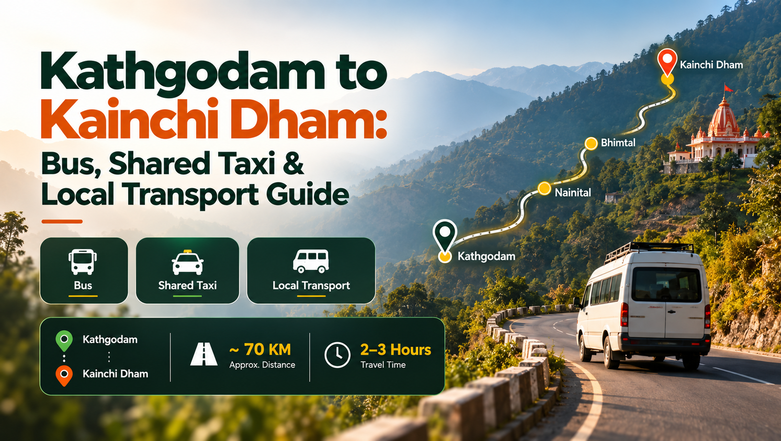 Kathgodam to Kainchi Dham: Bus, Shared Taxi & Local Transport Guide