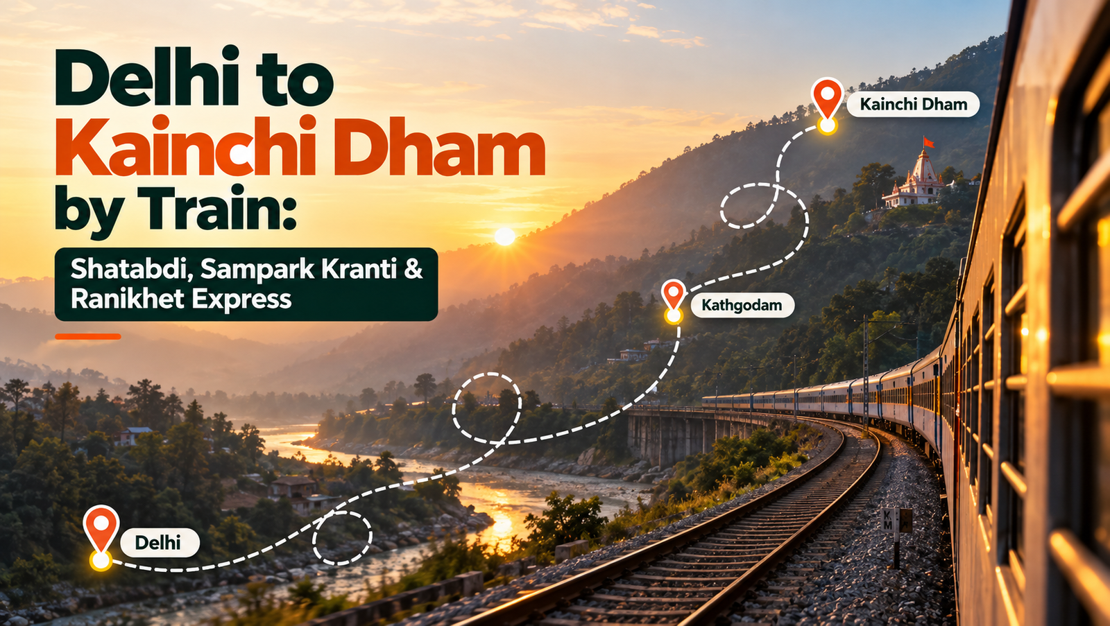 Delhi to Kainchi Dham by Train: Shatabdi, Sampark Kranti & Ranikhet Express