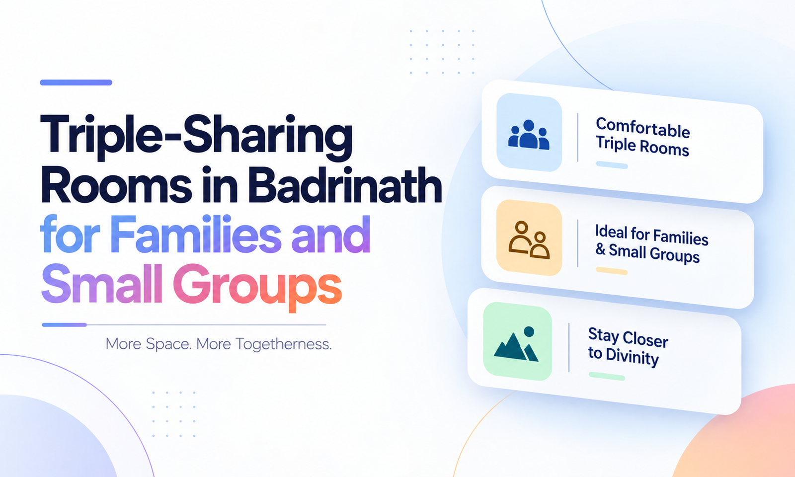 Triple-Sharing Rooms in Badrinath for Families and Small Groups