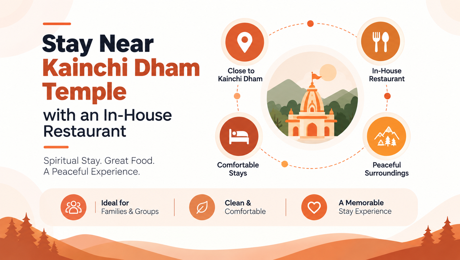 Stay Near Kainchi Dham Temple with an In-House Restaurant