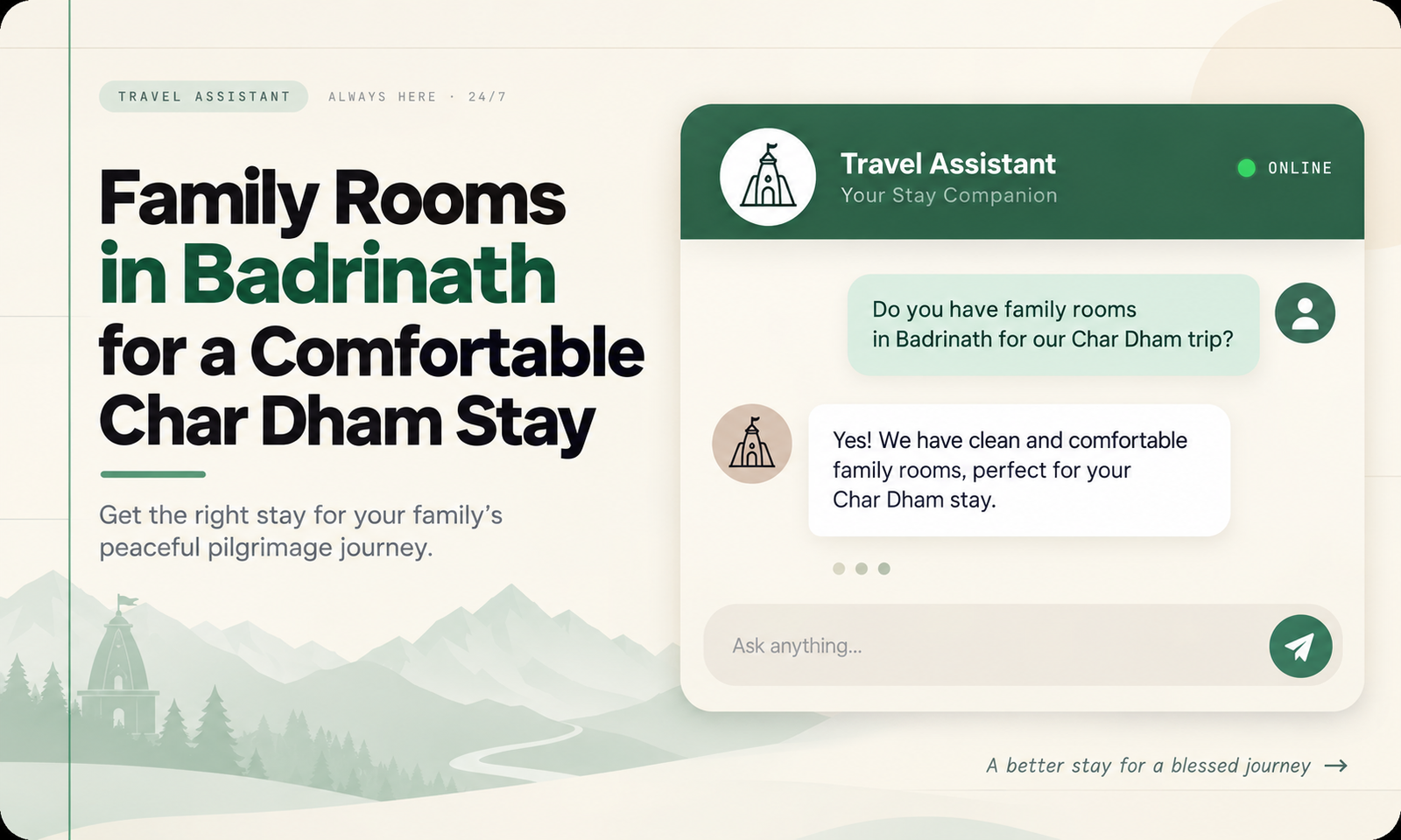 Family Rooms in Badrinath for a Comfortable Char Dham Stay