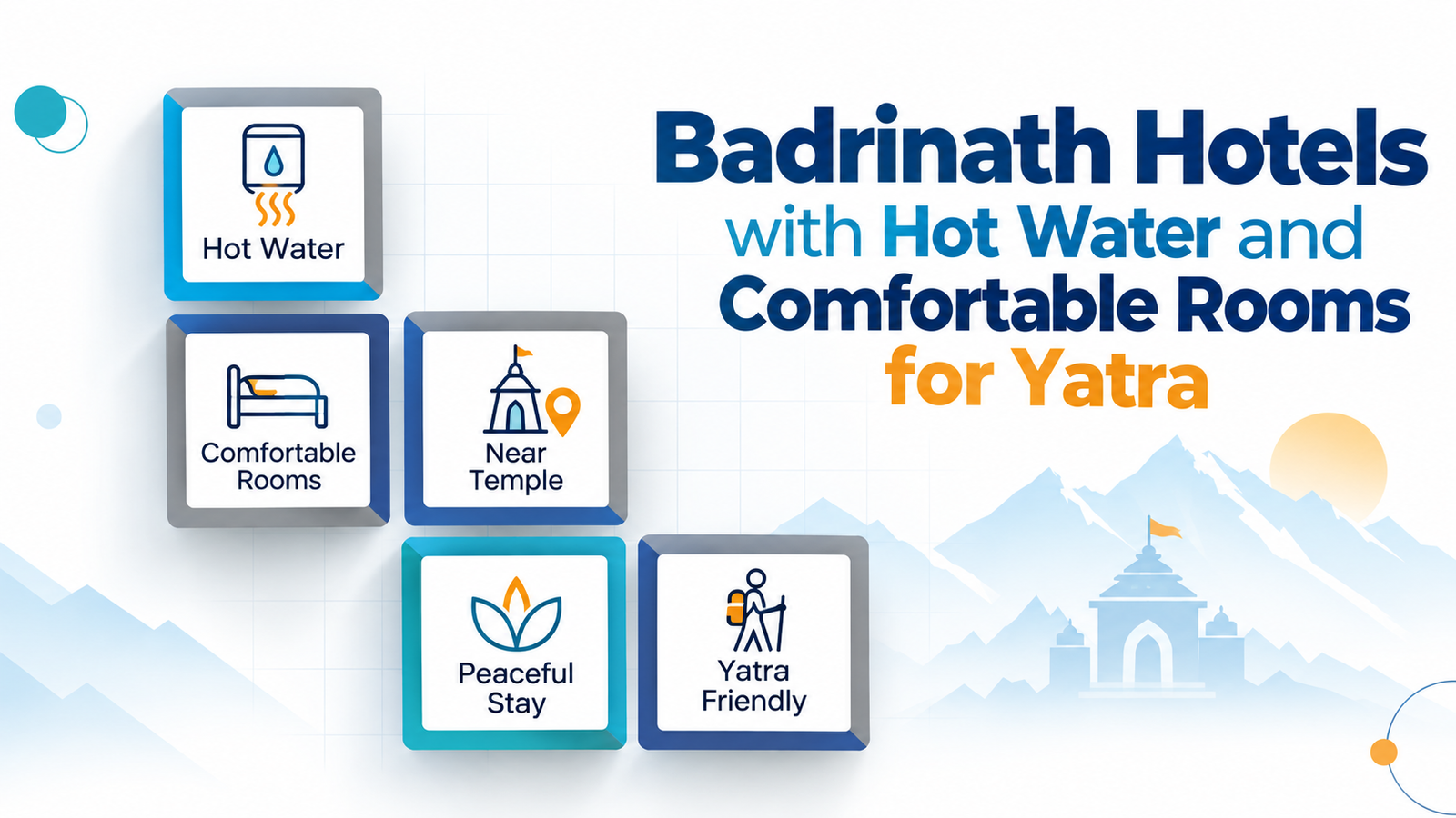 Badrinath Hotels with Hot Water and Comfortable Rooms for Yatra
