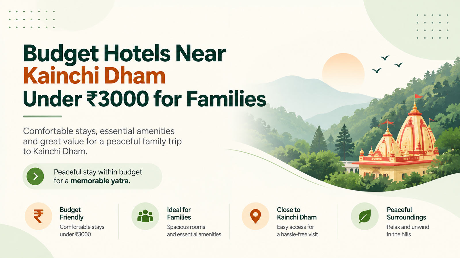 Budget Hotels Near Kainchi Dham Under ₹3000 for Families
