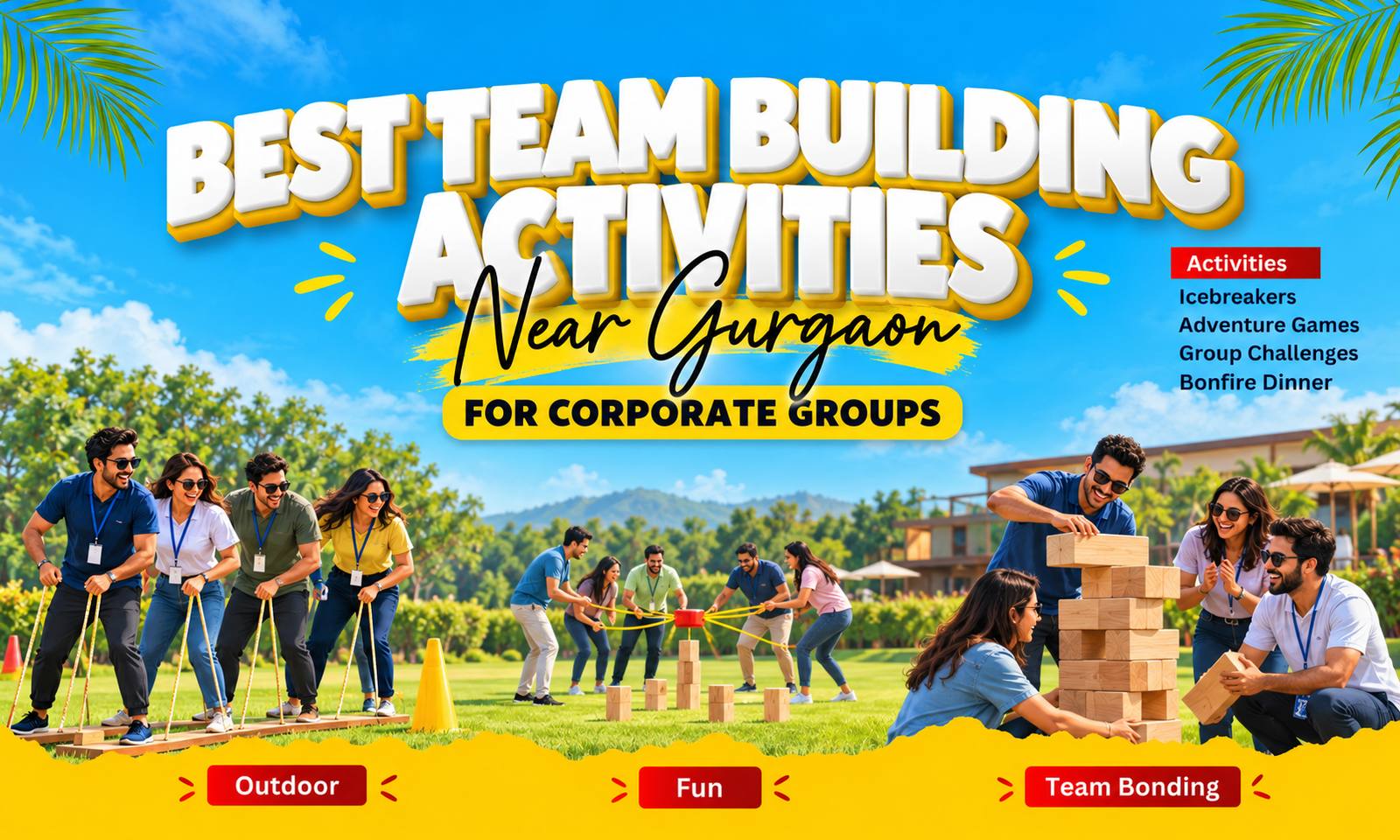 Best Team Building Activities Near Gurgaon for Corporate Groups