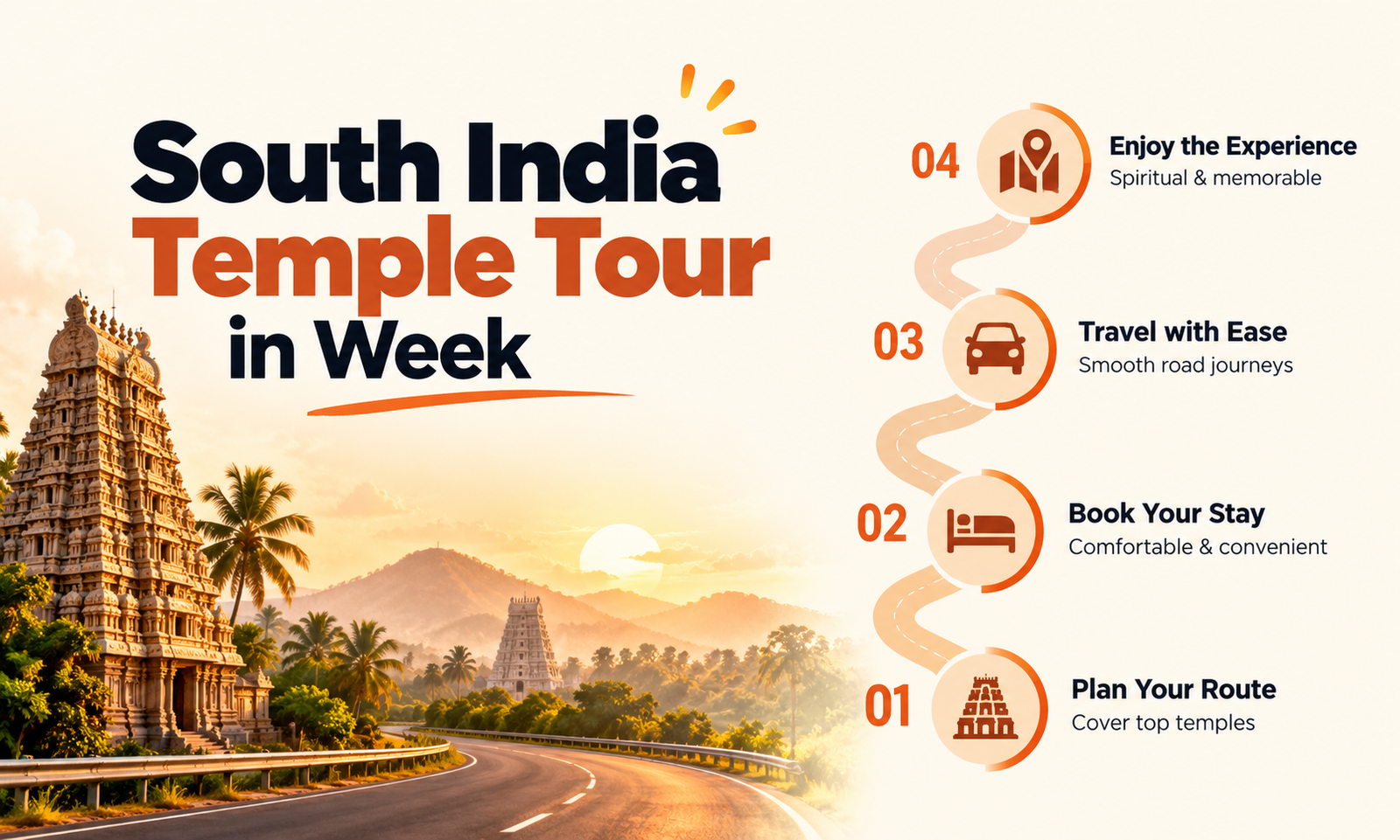 South India Temple Tour in Week
