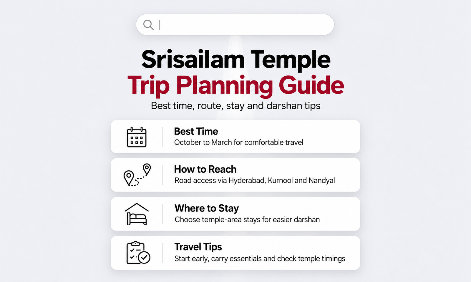 Srisailam Temple Trip Planning Guide